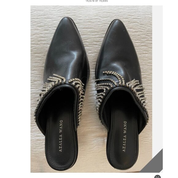 Azalea Wang Slip on boots with Rhinestone Fringe, 8.5, NEVER WORN - Picture 2 of 3